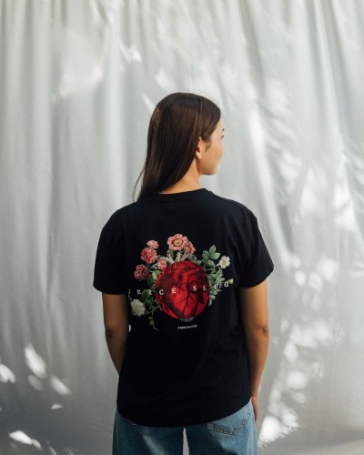 SERCE SŁUGI czarny t-shirt z nadrukiem back